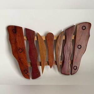 Wooden Butterfly Wall Decor or Hot Plate Holder